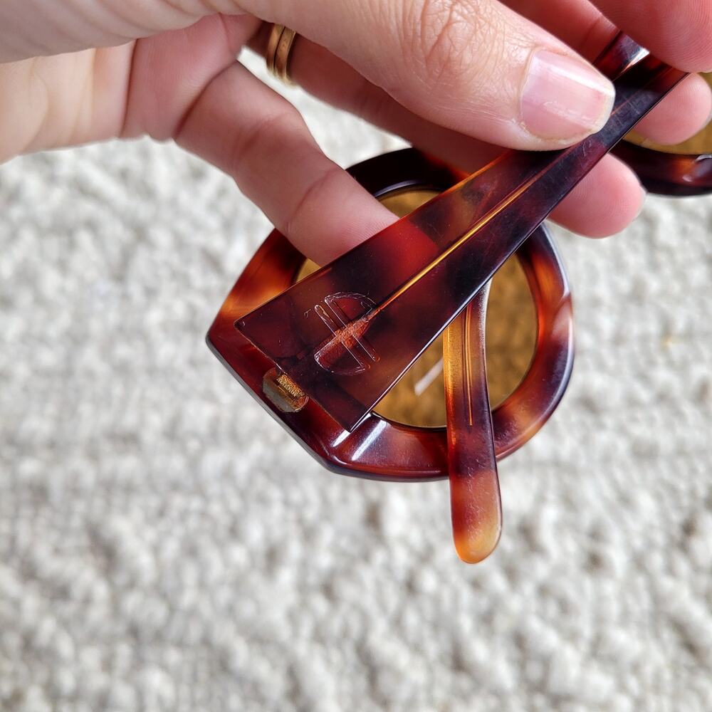 Vtg 80's Jean Patou Paris Tortoiseshell French Sunglasses - Picture 6 of 7